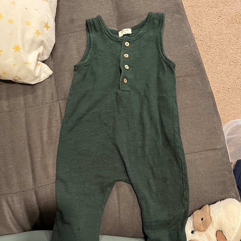 B  9    Play Up Baby Painted Jersey Jumpsuit